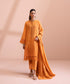 Peach Coral Ladies Unstitched Three Piece